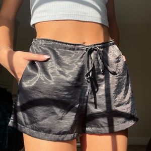 Black Satin Shorts- Urban Outfitters